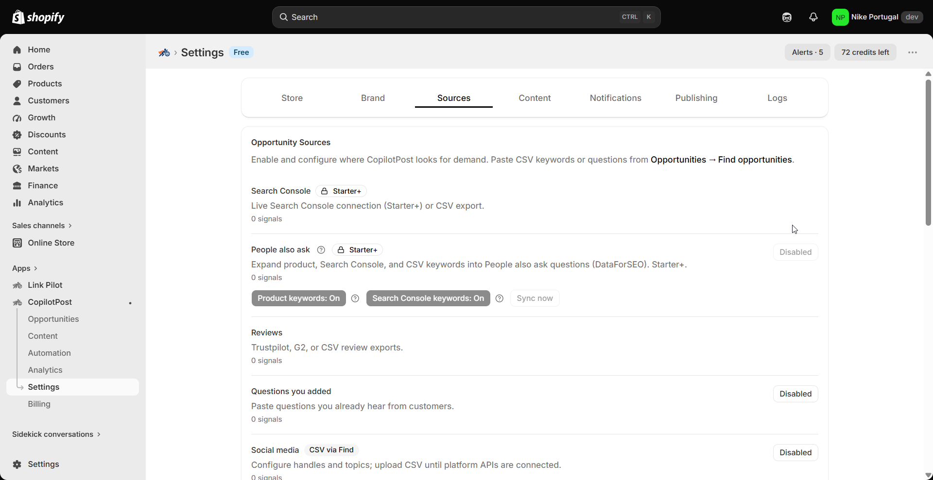 Reviews and sources in CopilotPost